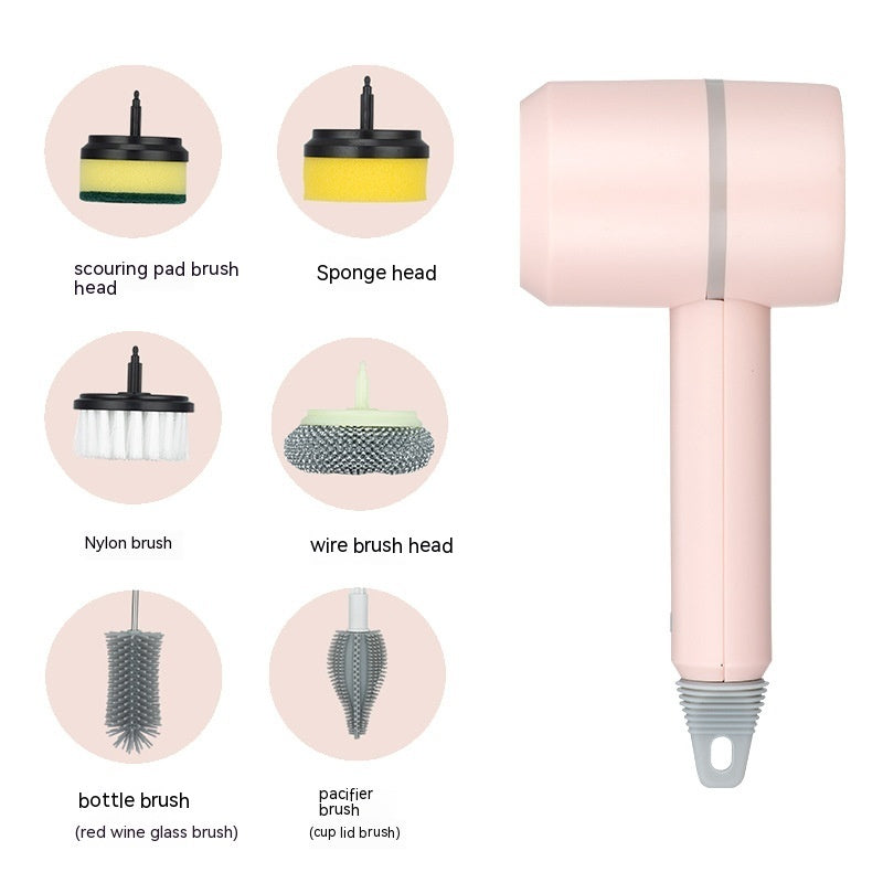 Electric Cleaning Brush – Wireless USB Rechargeable Spin Scrubber for Kitchen, Bathtub, Tiles & Dishes